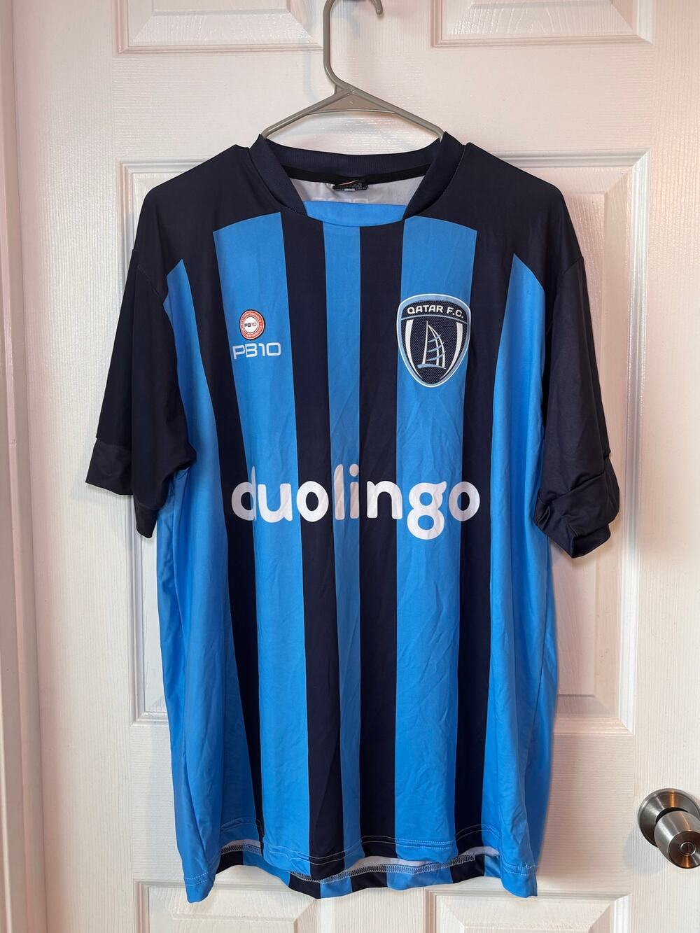 Qatar FC x Duolingo PB10 Soccer Jersey Brazil 2022 World Cup Promo Large
